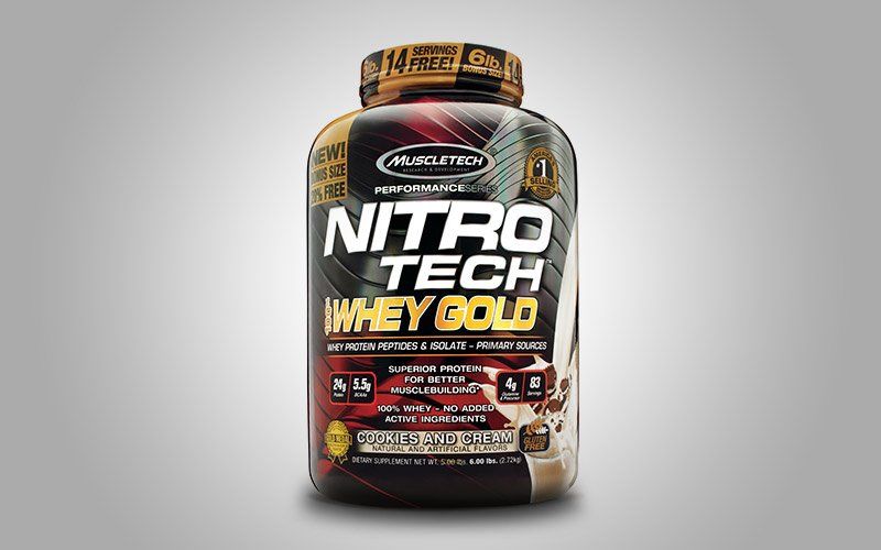 MuscleTech NitroTech Gold 100 Whey Protein Powder