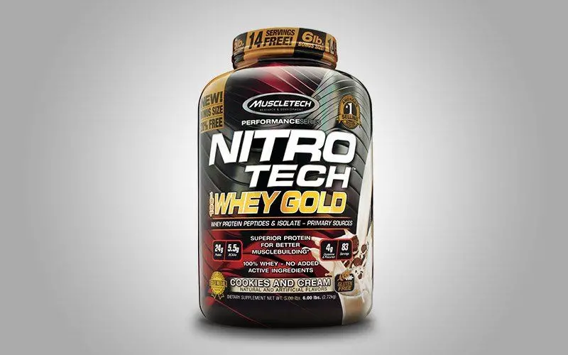 MuscleTech NitroTech Gold 100 Whey Protein Powder